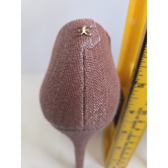 Sam Edelman Rose Sparkle Pointed Toe Barbie Stiletto Pumps Sz 8.5 Hoco Formal - Picture 7 of 9